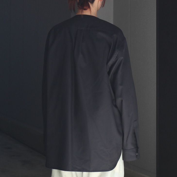 【残り一点】マシンウォッシャブルノーカラーシャツ
