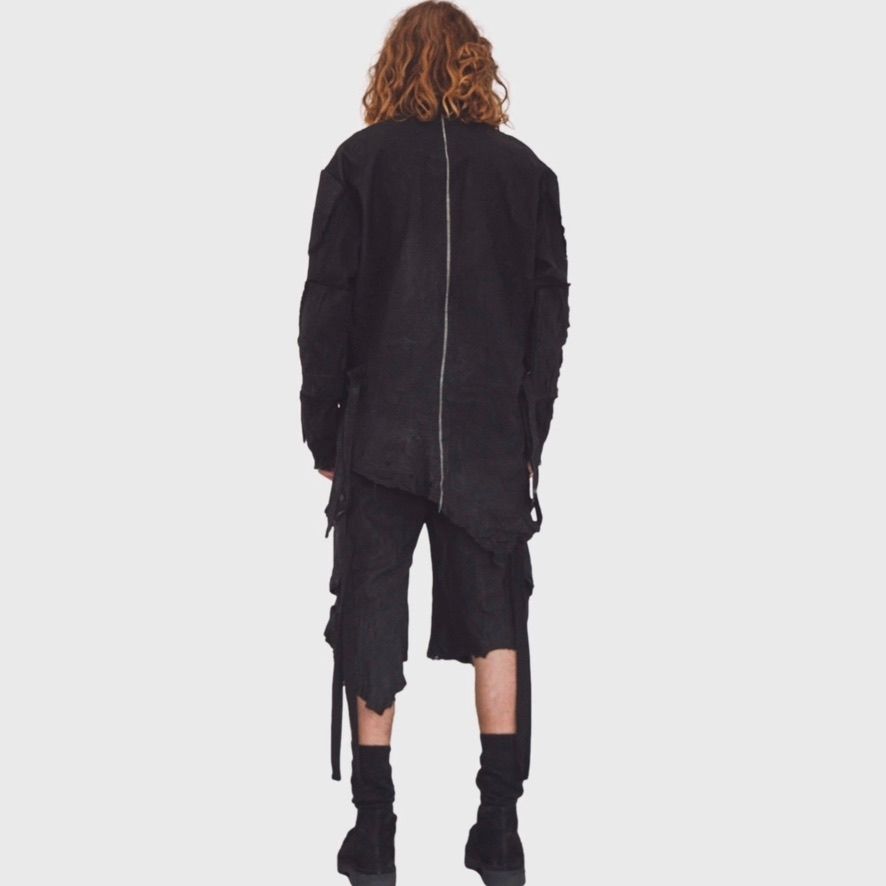 【残り一点】Rustic Edged HBT Short(VEGETABLE TANNING PIG LEATHER)