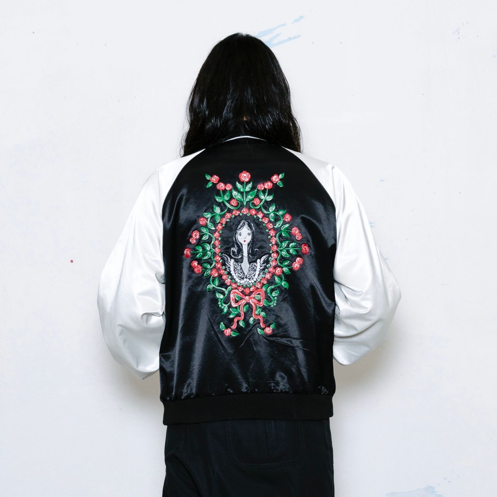 KIDILL - 【残り一点】Bowtie Souvenir Jacket(Rose&Girl Embroidery 