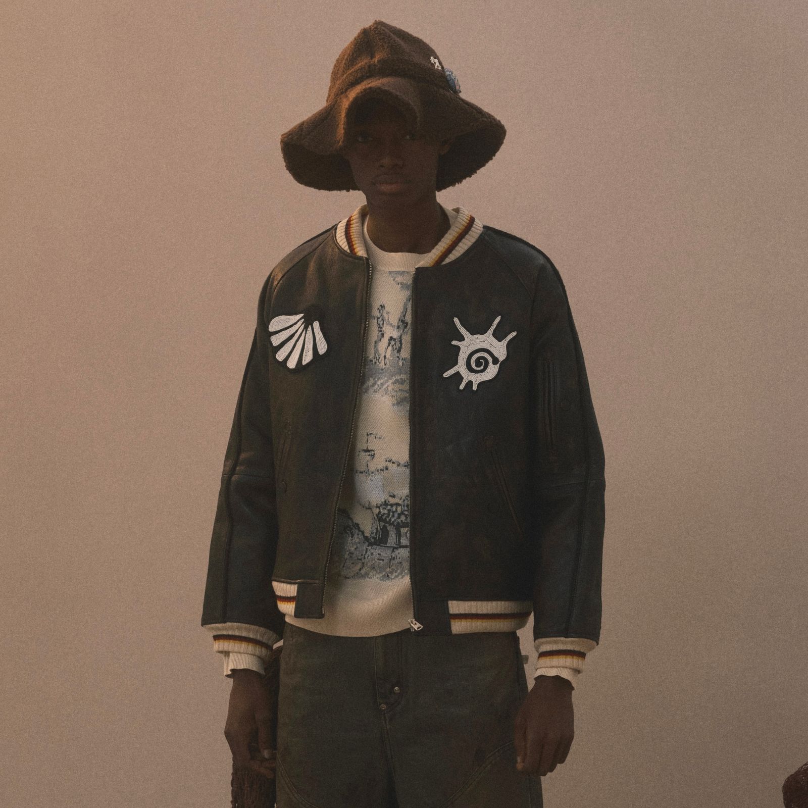 【残り一点】Newcommune Island Jaquard Knit