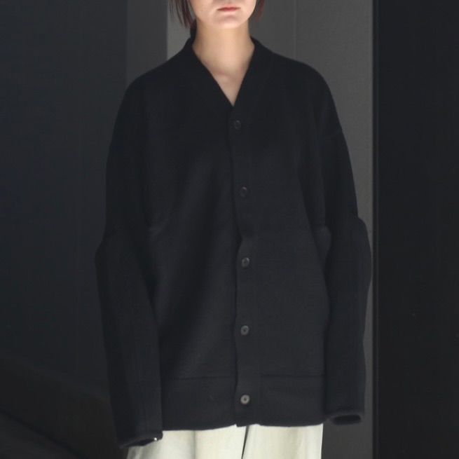 【残りわずか】Extra Fine Wool Knit Tucked Cardigan