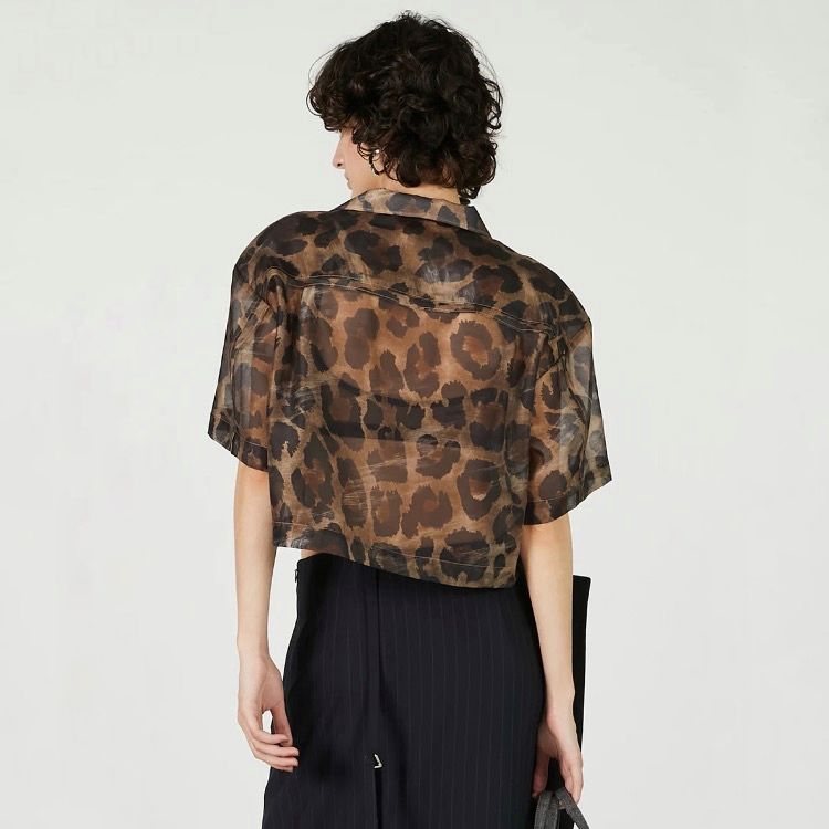 【残り一点】Leopard Print Sheer Shirt