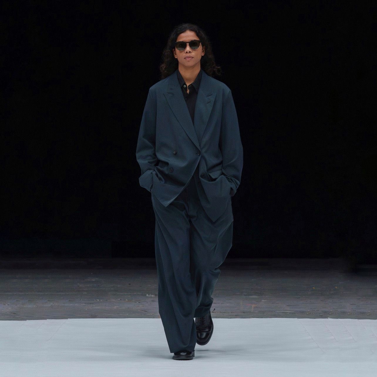 【残り一点】Wool Washer Twill Double Breasted Jacket