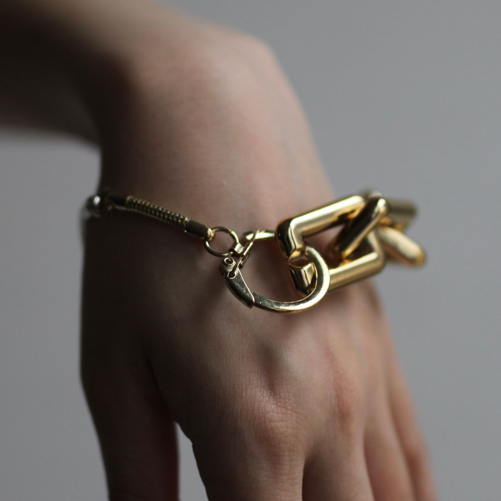 【残り一点】Material Mix Bracelet(HAIRPIN REGULAR)