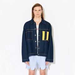 【残り一点】Cargo Denim Jacket with Knit Patch
