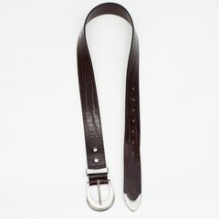 【残り一点】Crocodile Embossed Leather Belt