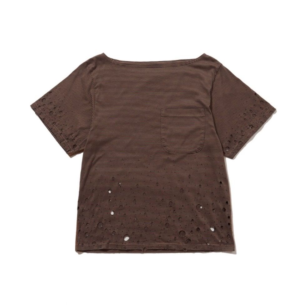 【残り一点】Destroyed Boat Neck Stripe Tee