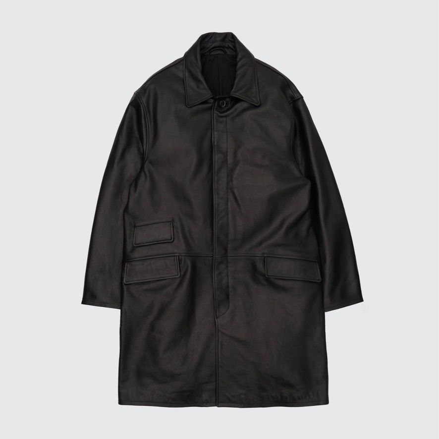 【残り一点】Leather Balmacaan Coat