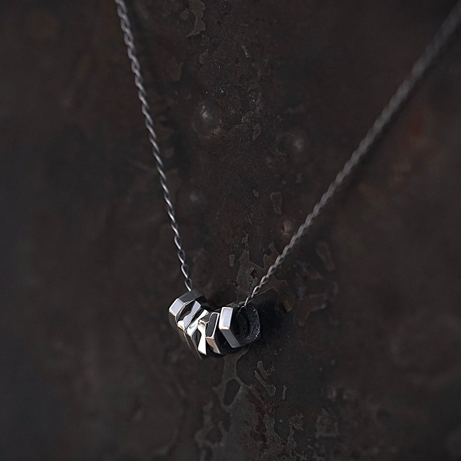 【お取り寄せ注文可能】Rock Beads Necklace 2(SILVER)
