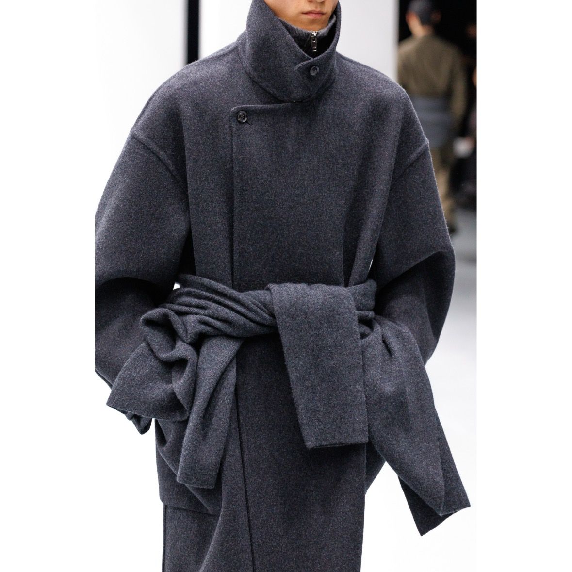 【残り一点】Wool Cashmere Double Breasted Rever Coat