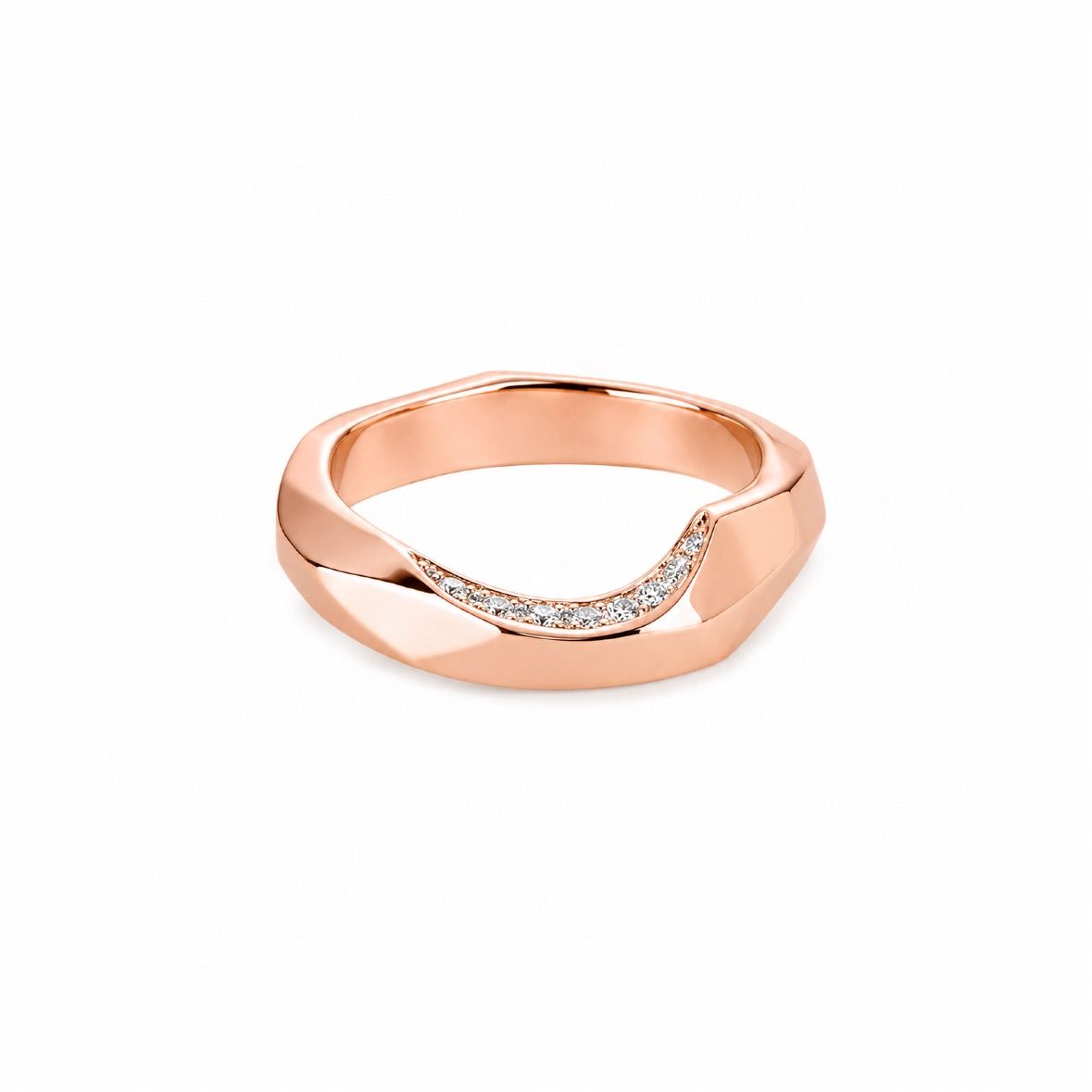 【お取り寄せ注文可能】Chip Ring L W / Dia(K18 PINK GOLD)