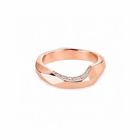 【お取り寄せ注文可能】Chip Ring L W / Dia(K18 PINK GOLD)