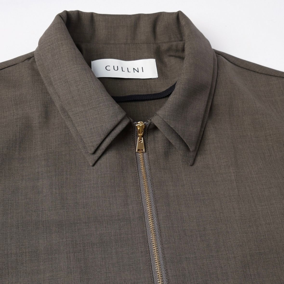 【残り一点】Dry Gabardine Layered Collar Half Zip Shirt