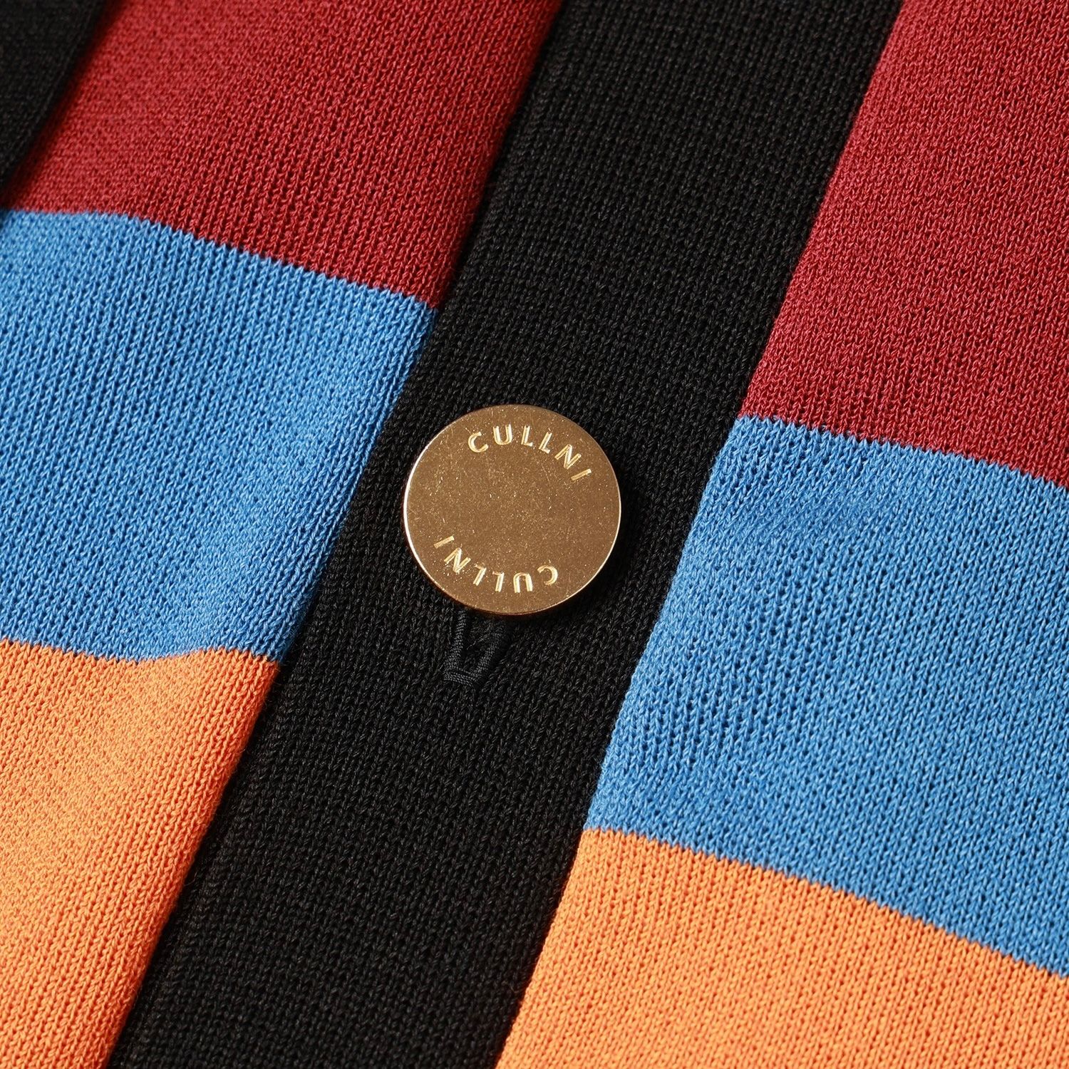 CULLNI - 【残り一点】Collarless Buttoned Short Sleeve Knit