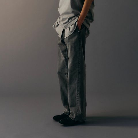 【残り一点】Denim Wide Straight Pants Vintage Wash