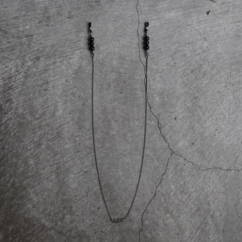 【お取り寄せ注文可能】Glass Chain(BLACK×SILVER)