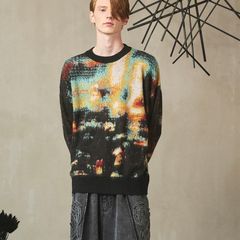 【残り一点】Contemporaryart Jacquard Shaggy Knit L/S