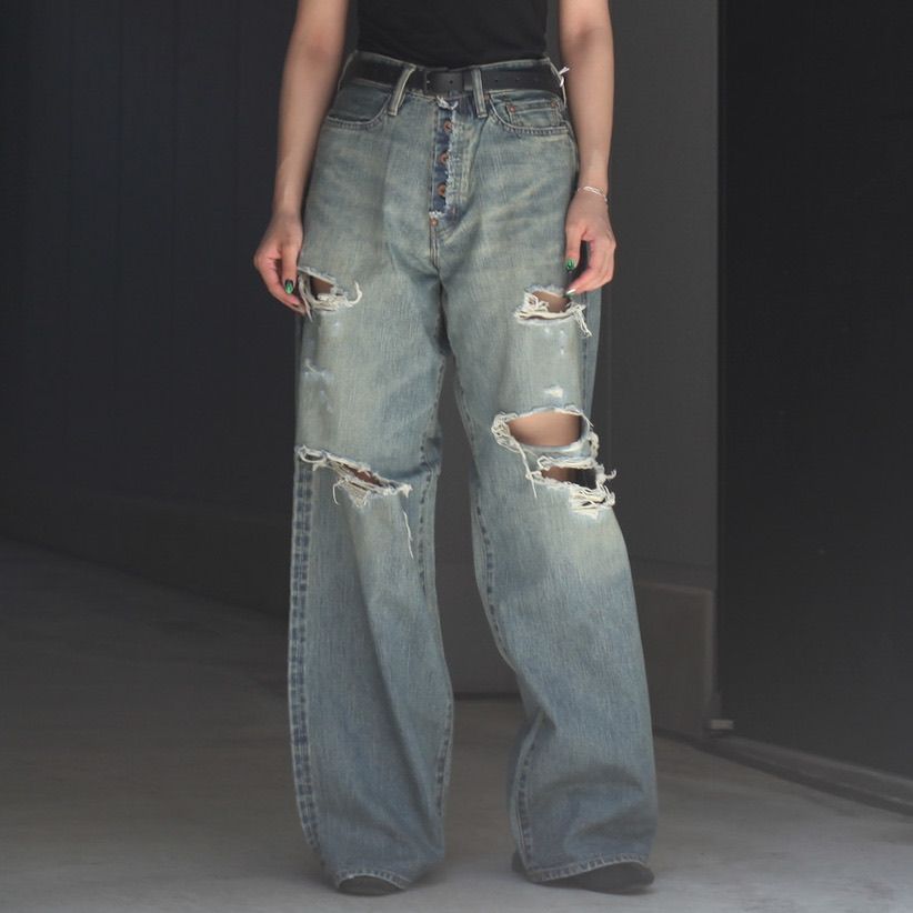 SUGARHILL - 【残り一点】Damaged Modern Denim Pants Wide Cut