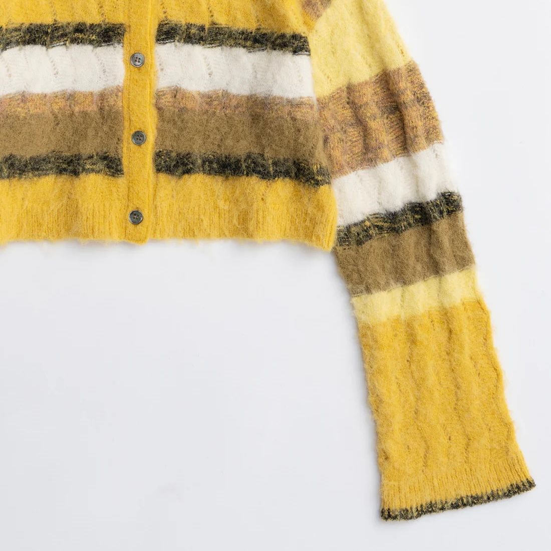 【残り一点】2way Neck Multi Border Knit Tops