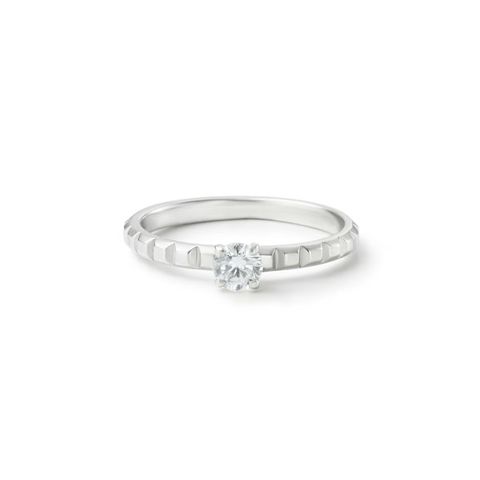 【お取り寄せ注文可能】Flat Studs Ring W / Dia(PLATINUM950)