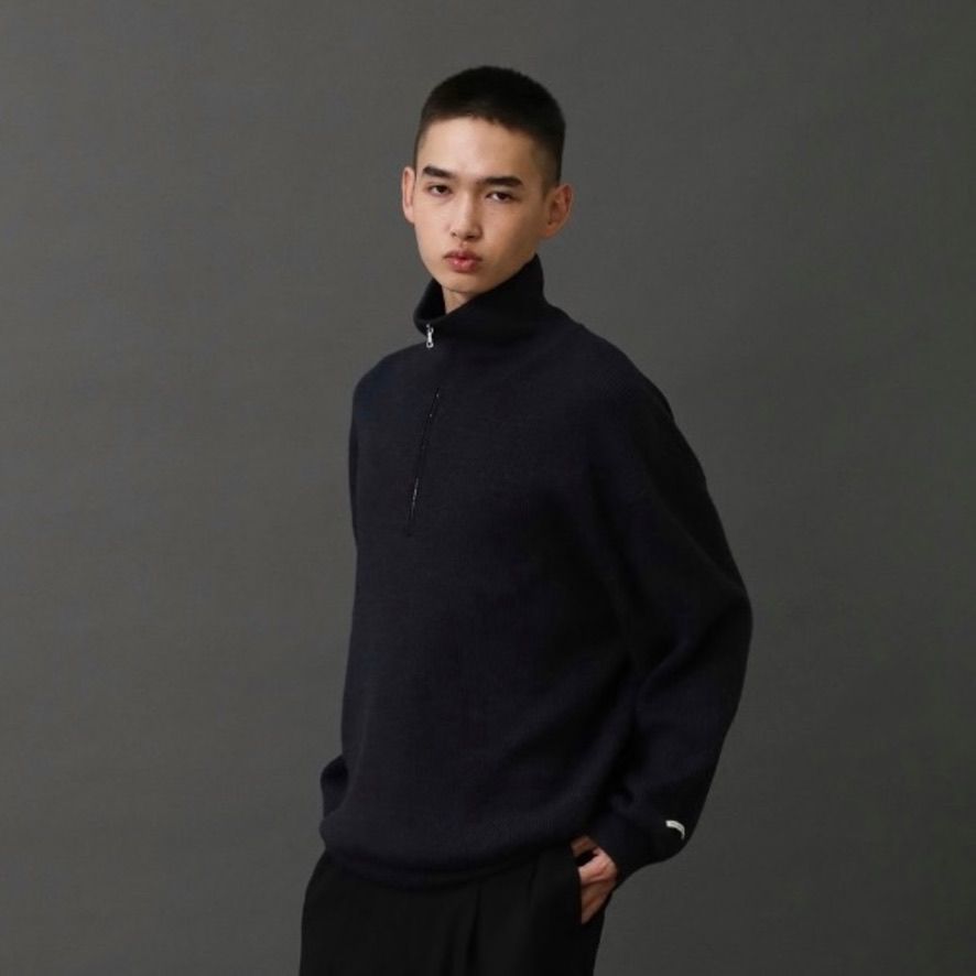 【残り一点】Volume Half Zip Up Knit