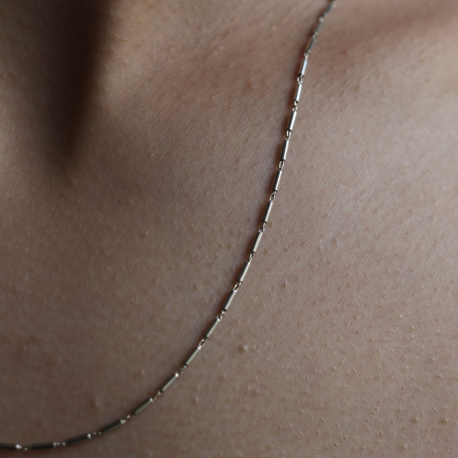 【お取り寄せ注文可能】Cylinder Bar ＆ Link Chain_Plain(SILVER)