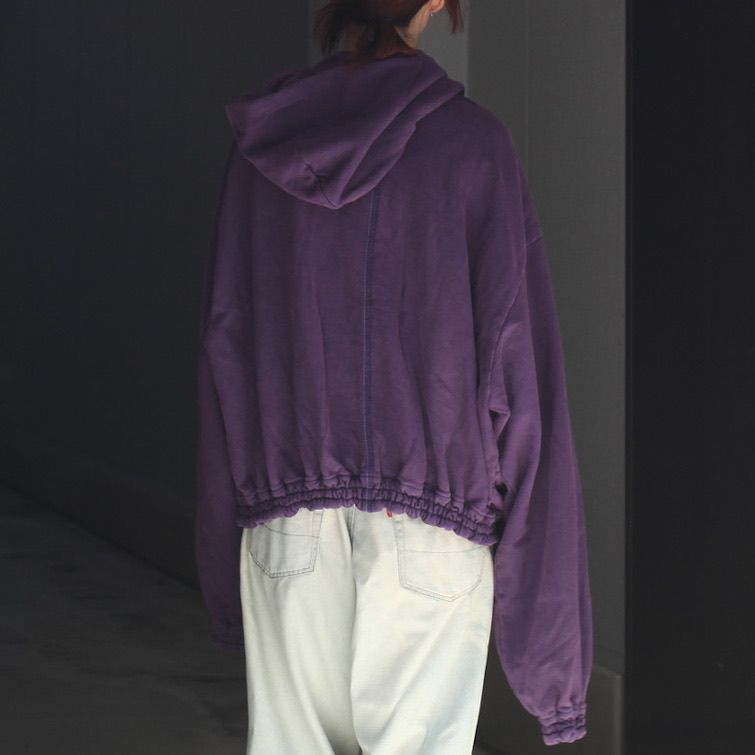 【残り一点】Washed Ordinary Old Style Zip Hoodie With No Effect