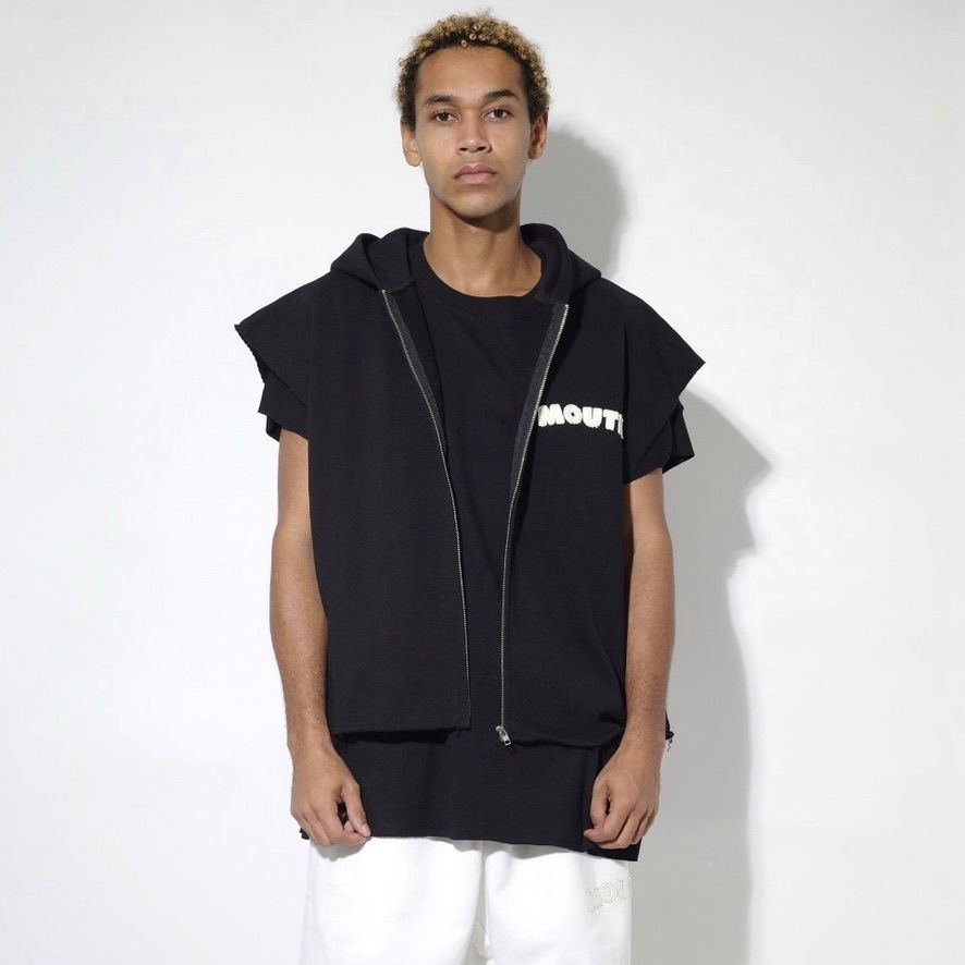 【残り一点】Cut Off Wide Zip N/S Sweat Hoodie