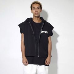 【残り一点】Cut Off Wide Zip N/S Sweat Hoodie