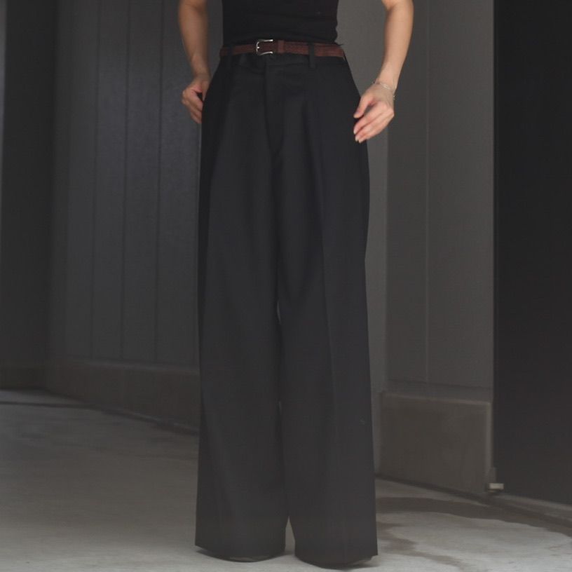stein 23aw EXTRA WIDE TROUSERS パンツ ブラック iveyartistry.com