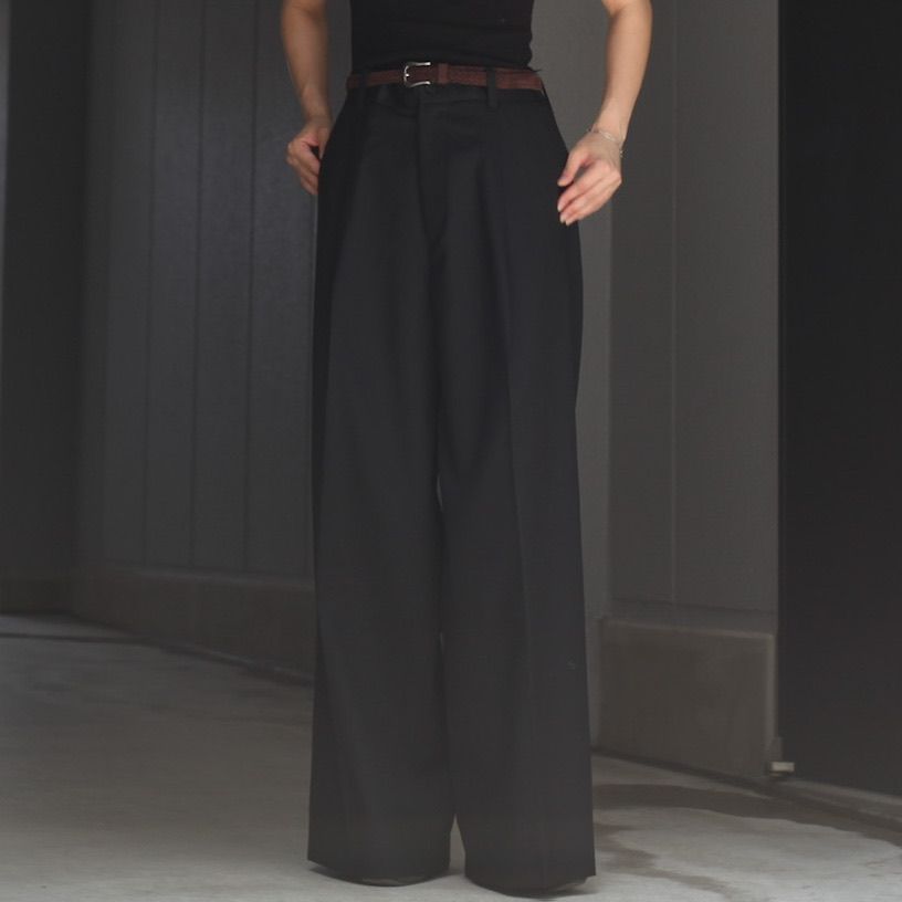 stein 23aw EXTRA WIDE TROUSERS パンツ ブラック | www.innoveering.net