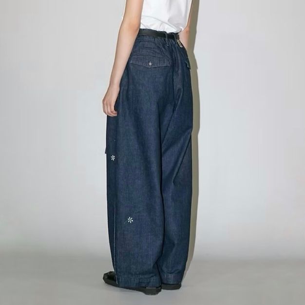 【残り一点】12.5OZワイドデニムパンツ(PRINTED_ONE WASH)