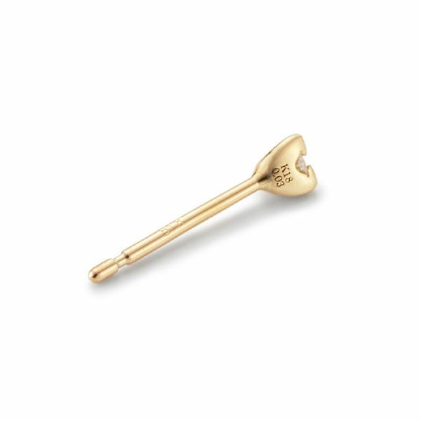 【お取り寄せ注文可能】K18 Triangle Dia Pierce(GOLD)