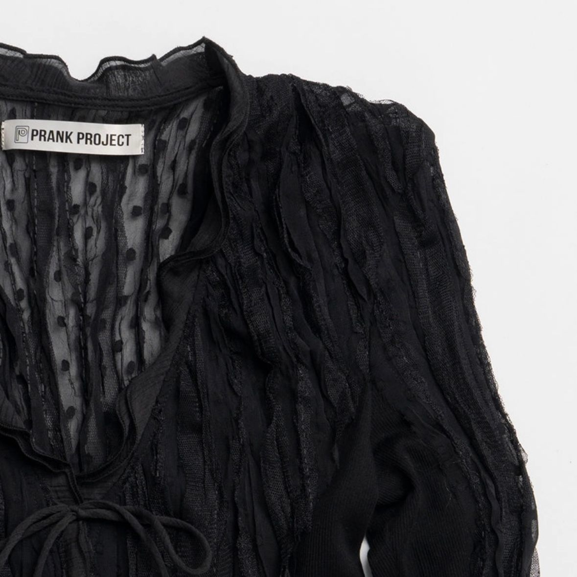 【残り一点】Sheer Dot Slim Shirt