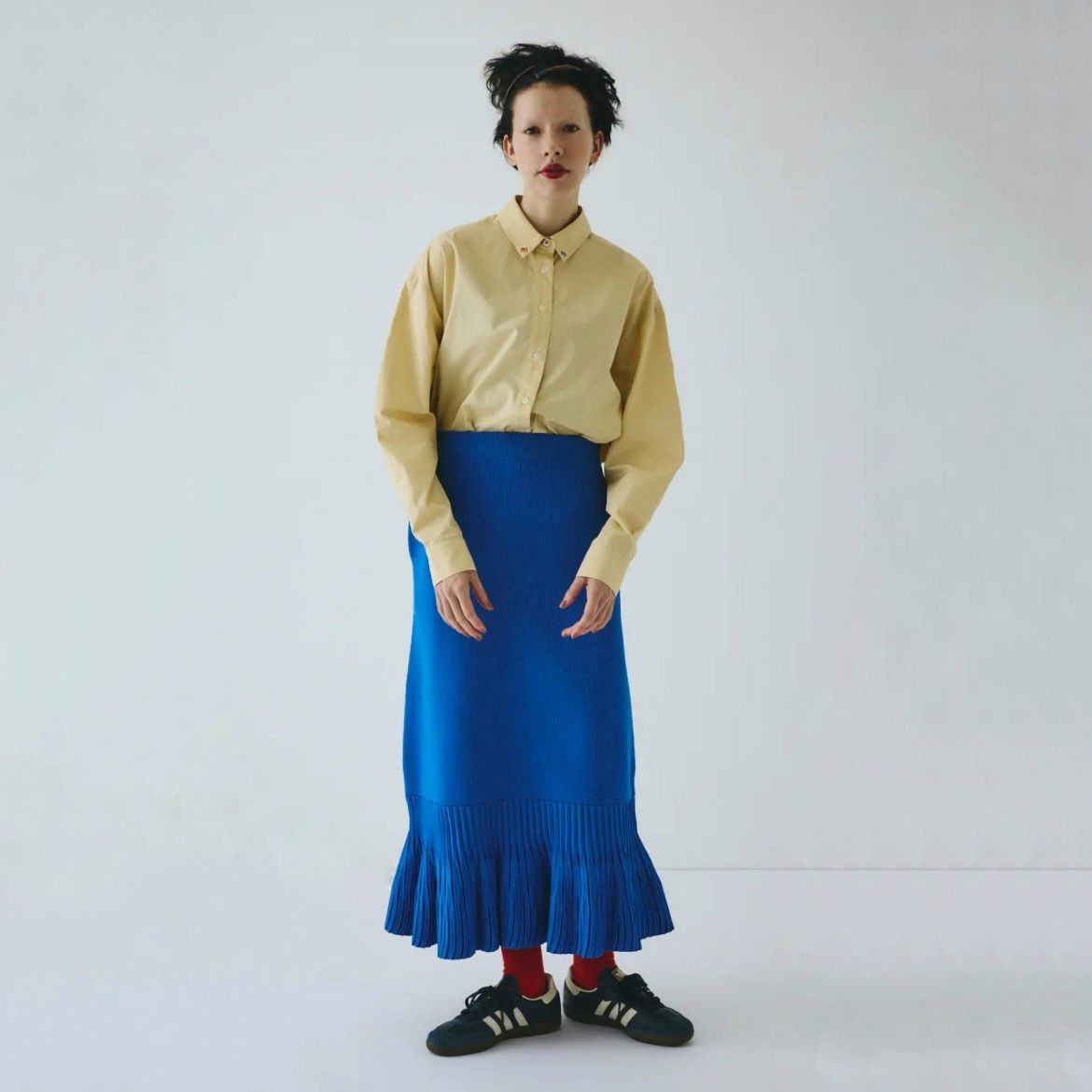 【残り一点】Pleated Hem Knit Skirt