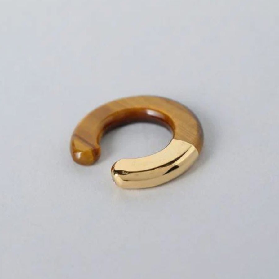 【残り一点】Ukishima Tiger Eye Ear Cuff(片耳用）