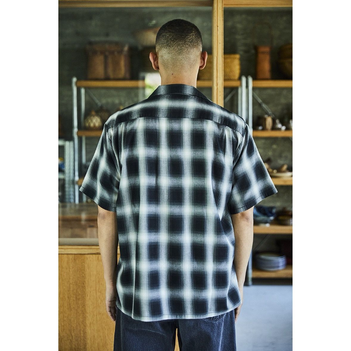 【残り一点】Ombre Check Short Sleeve Shirt