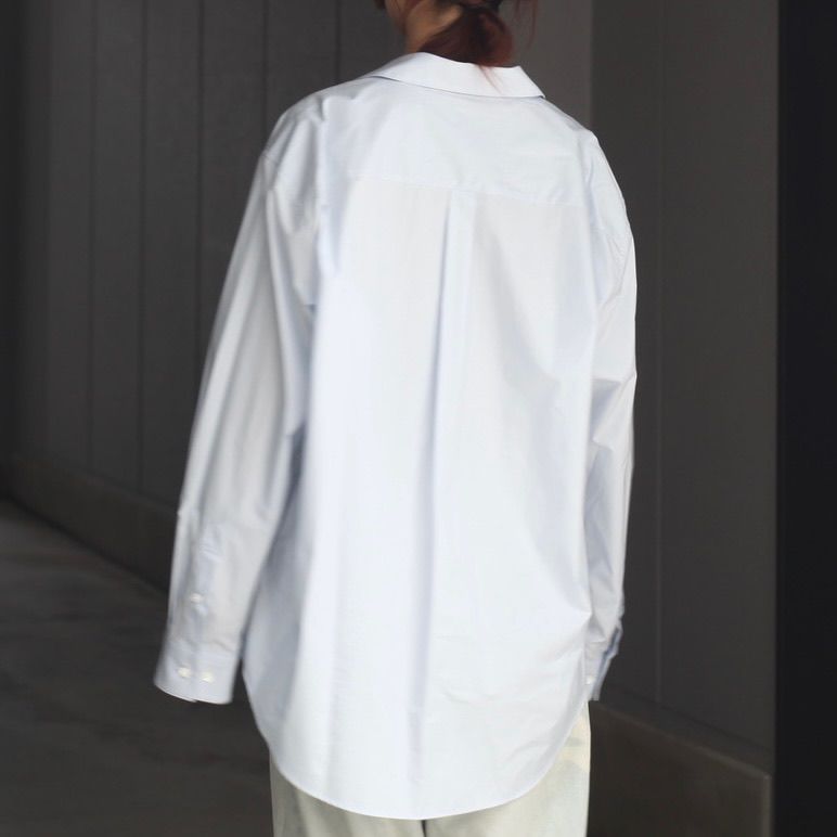 【再販売通知受付可能】Suvin Cotton Oversized Skipper Shirt