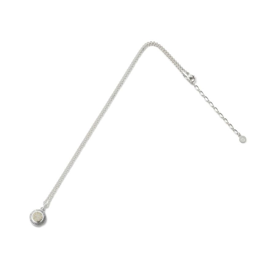 【お取り寄せ注文可能】Round Stone Pendant_L(WHITE)