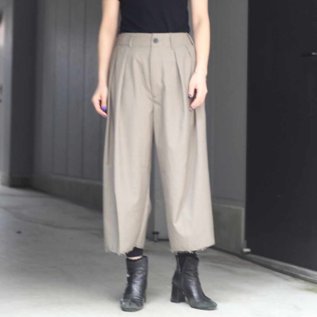 【残り一点】ウォッシャブルツイルワイドパンツ