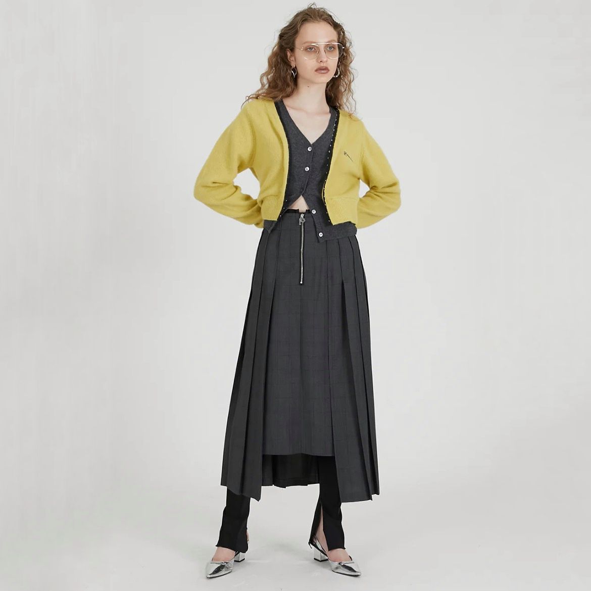 【残り一点】Irregular Pleated Skirt