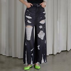 【残り一点】Hard Crushed Wide Denim