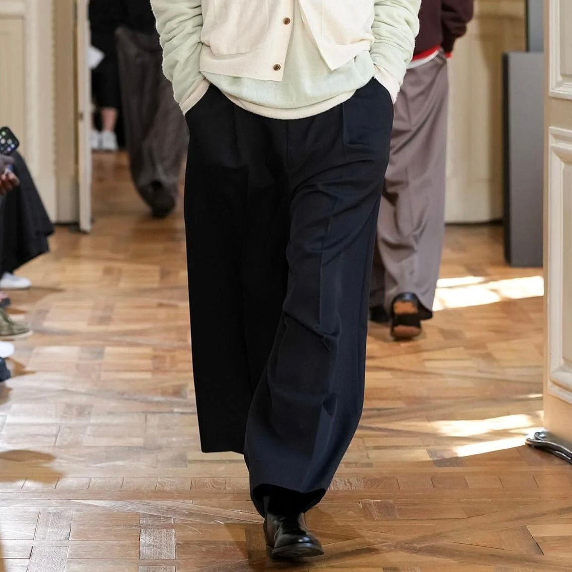 【残り一点】Wool Kersey Straight Trousers