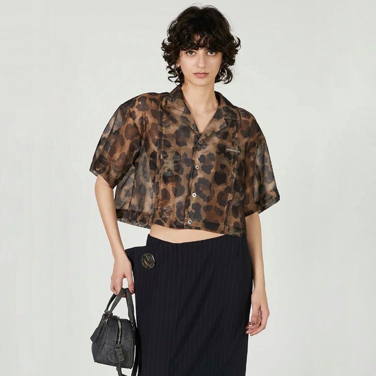【残り一点】Leopard Print Sheer Shirt