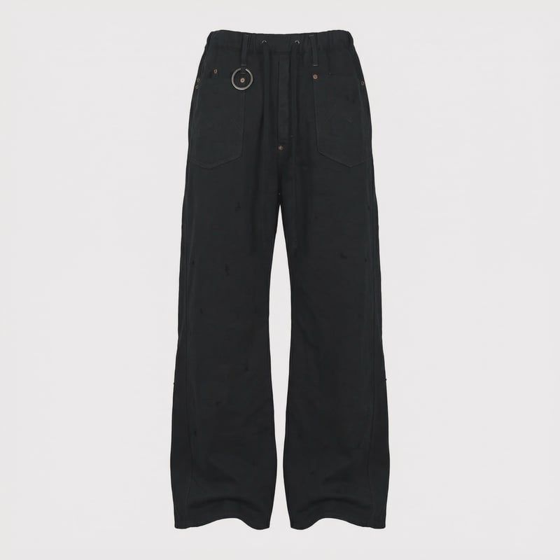 【残りわずか】Home Wide Jeans With Damaged(INLAY DENIM)