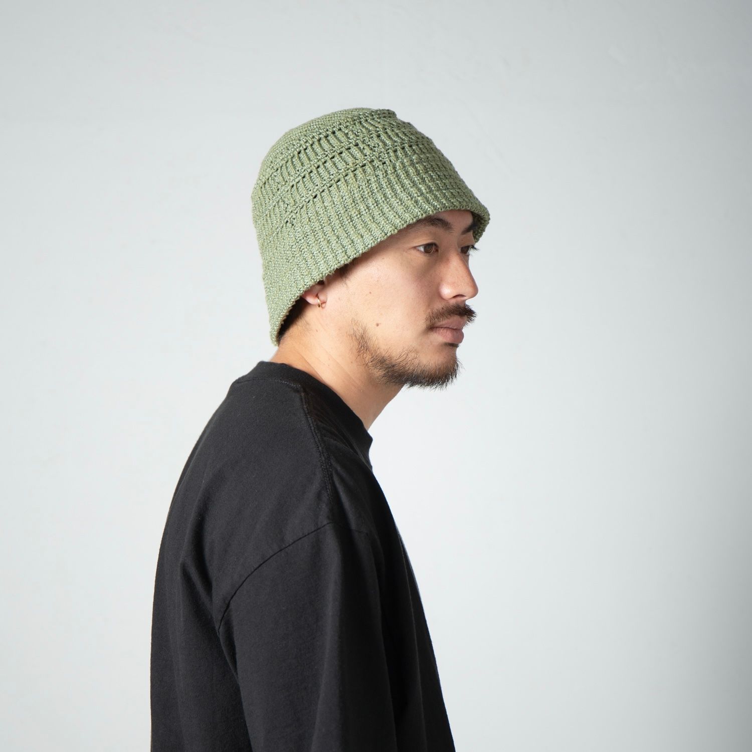 【残り一点】Mesh Line Knit Bucket Hat