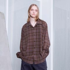 【残り一点】シアーコットンオープンカラーL/Sシャツ