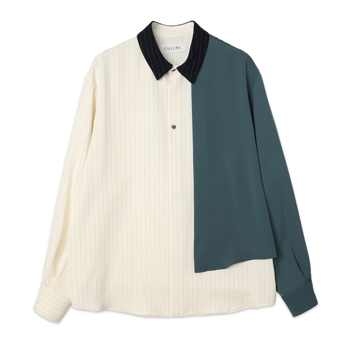 【残り一点】Double Satin Asymmetrical Layered Shirt