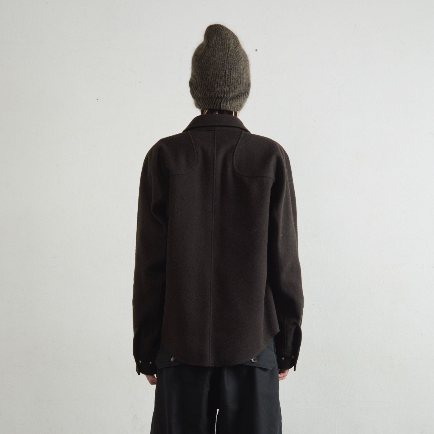 【残り一点】Wool Fly Front Long Sleeve Shirt