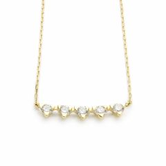 【お取り寄せ注文可能】Triangle 5 Dia Necklace(K18 YELLOW GOLD)